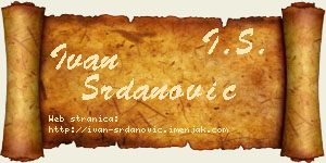 Ivan Srdanović vizit kartica